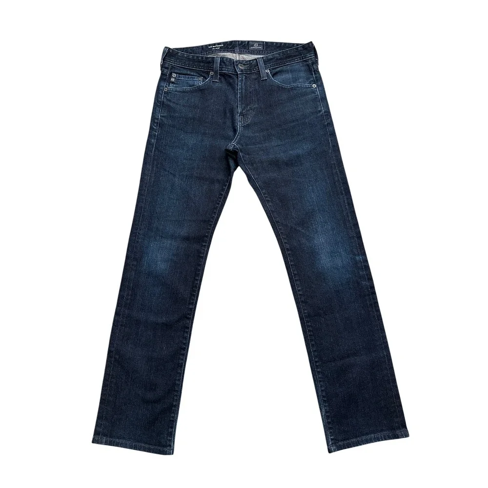 Minimalist AG Adriano Goldschmied Matchbox Slim Straight Jeans 29 Dark Indigo